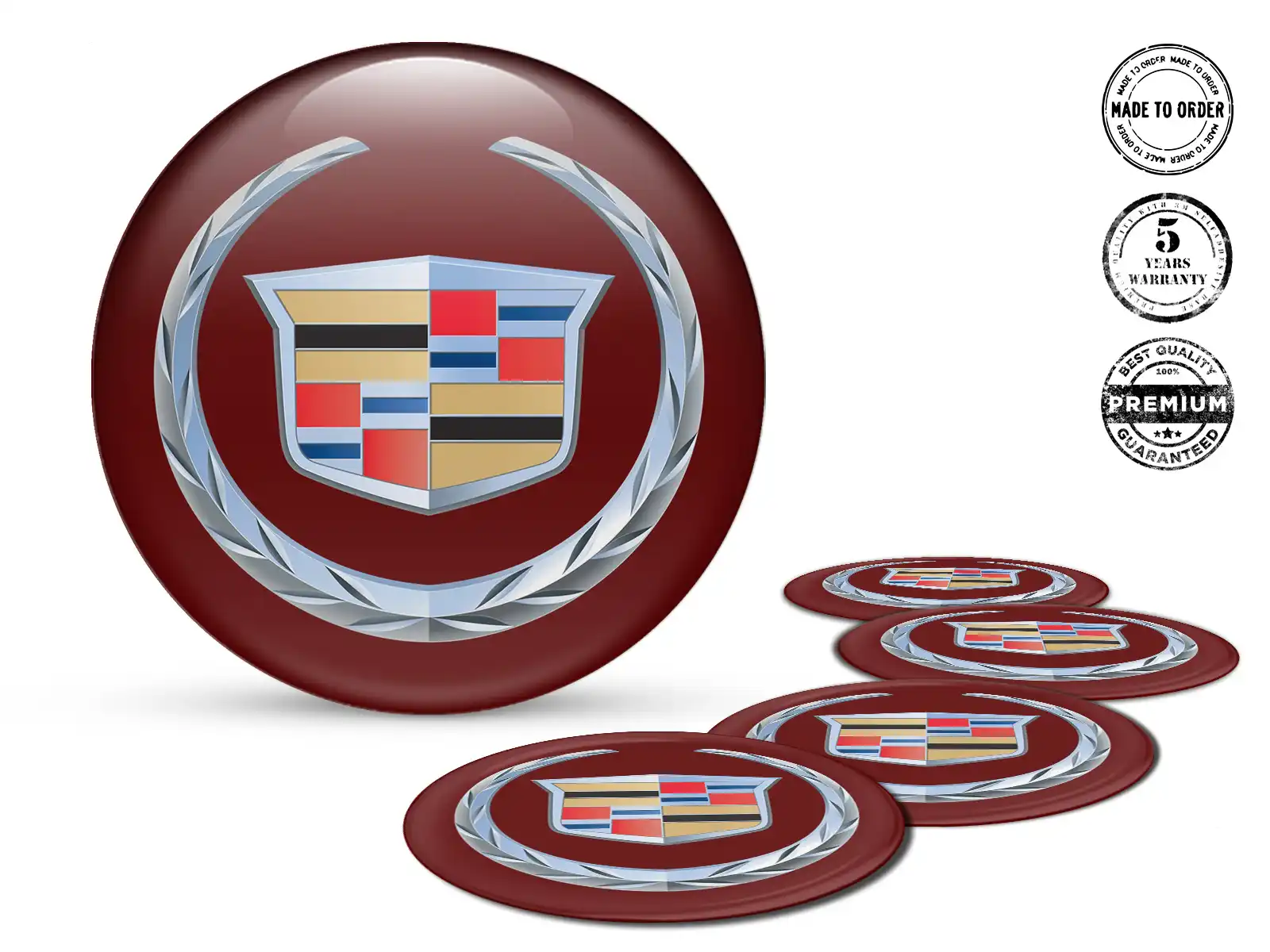 Cadillac Aufkleber Dome Stil Premium Radlogos
